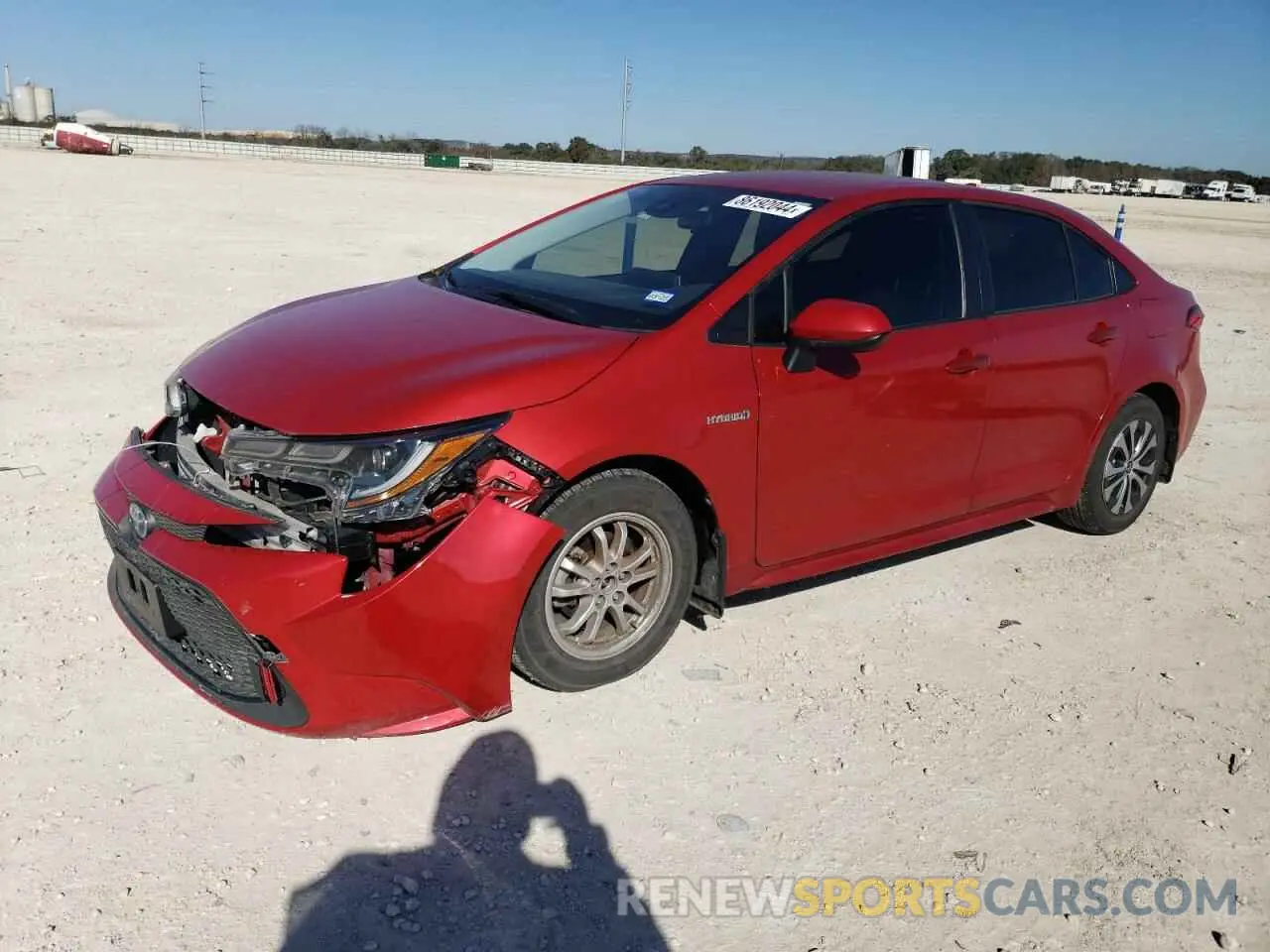 1 Photograph of a damaged car JTDEAMDE8MJ006483 TOYOTA COROLLA 2021