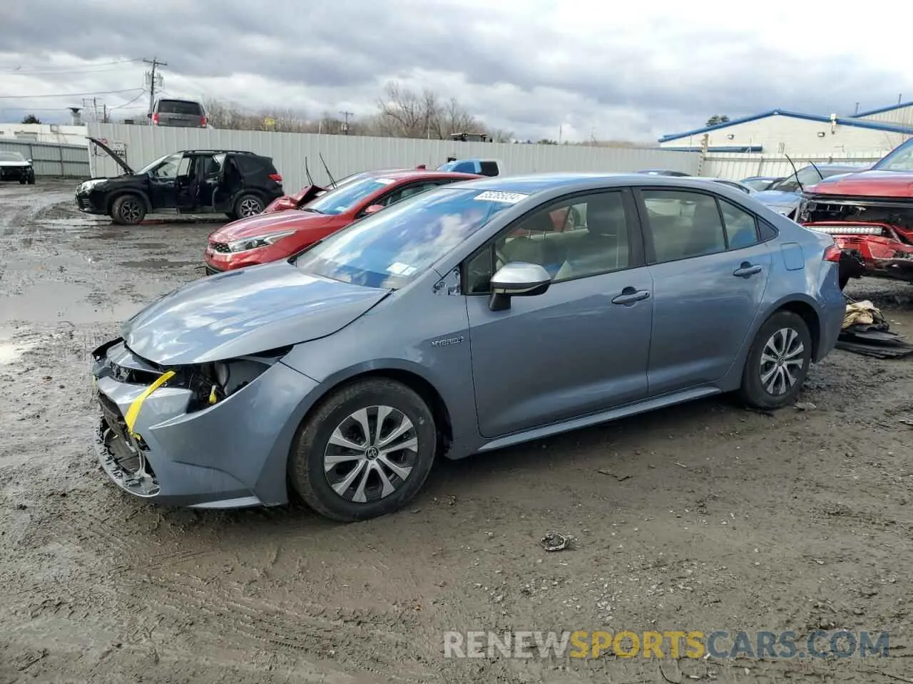 1 Photograph of a damaged car JTDEAMDE8MJ007794 TOYOTA COROLLA 2021
