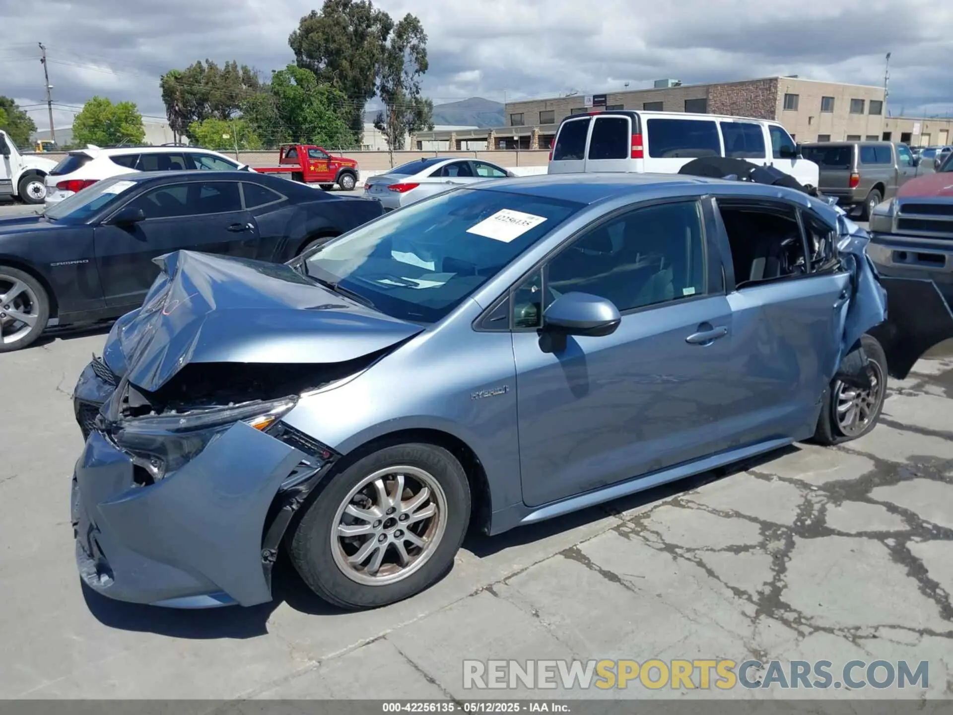 2 Photograph of a damaged car JTDEAMDE8MJ025034 TOYOTA COROLLA 2021