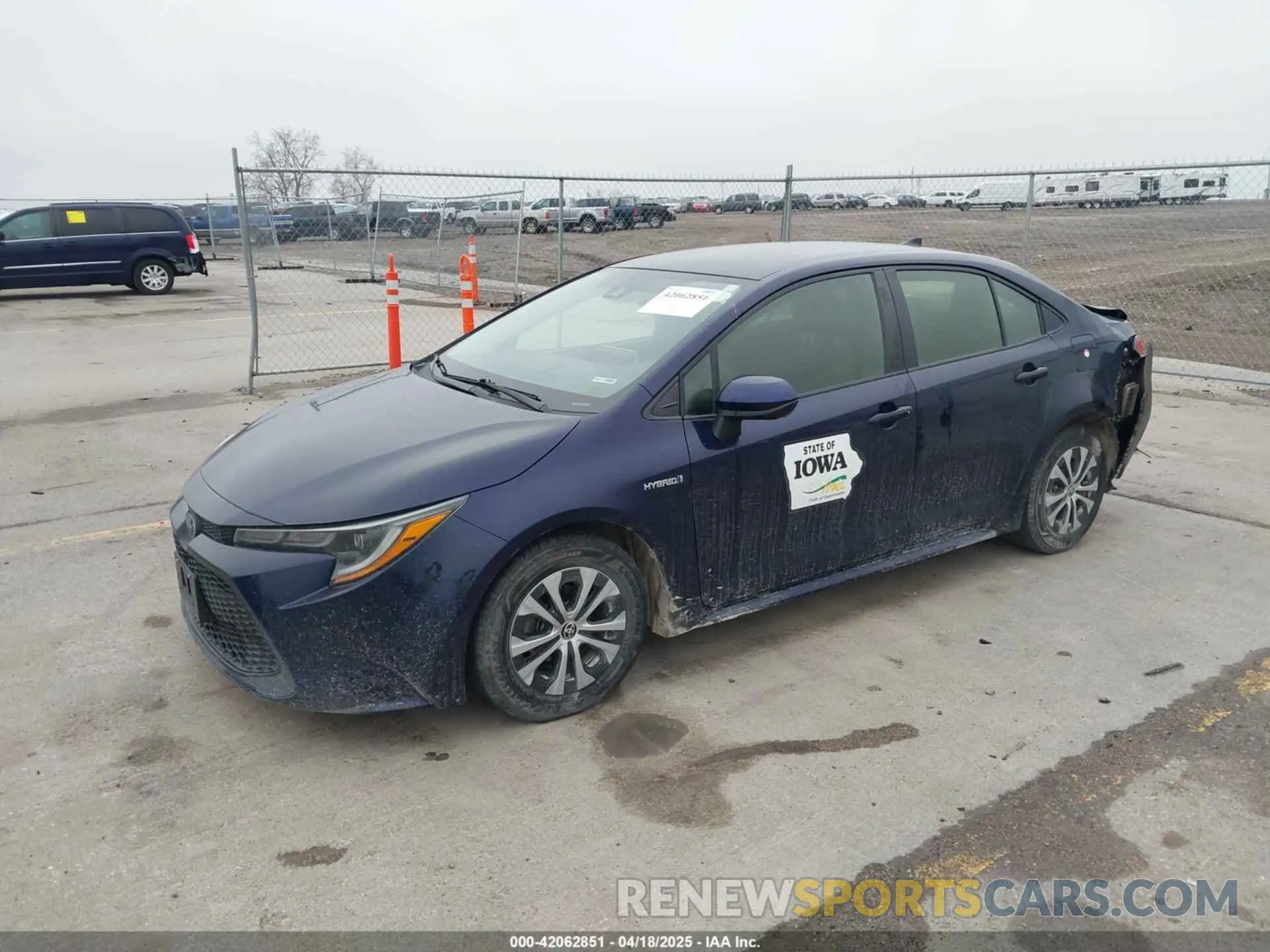2 Photograph of a damaged car JTDEAMDE9MJ003172 TOYOTA COROLLA 2021