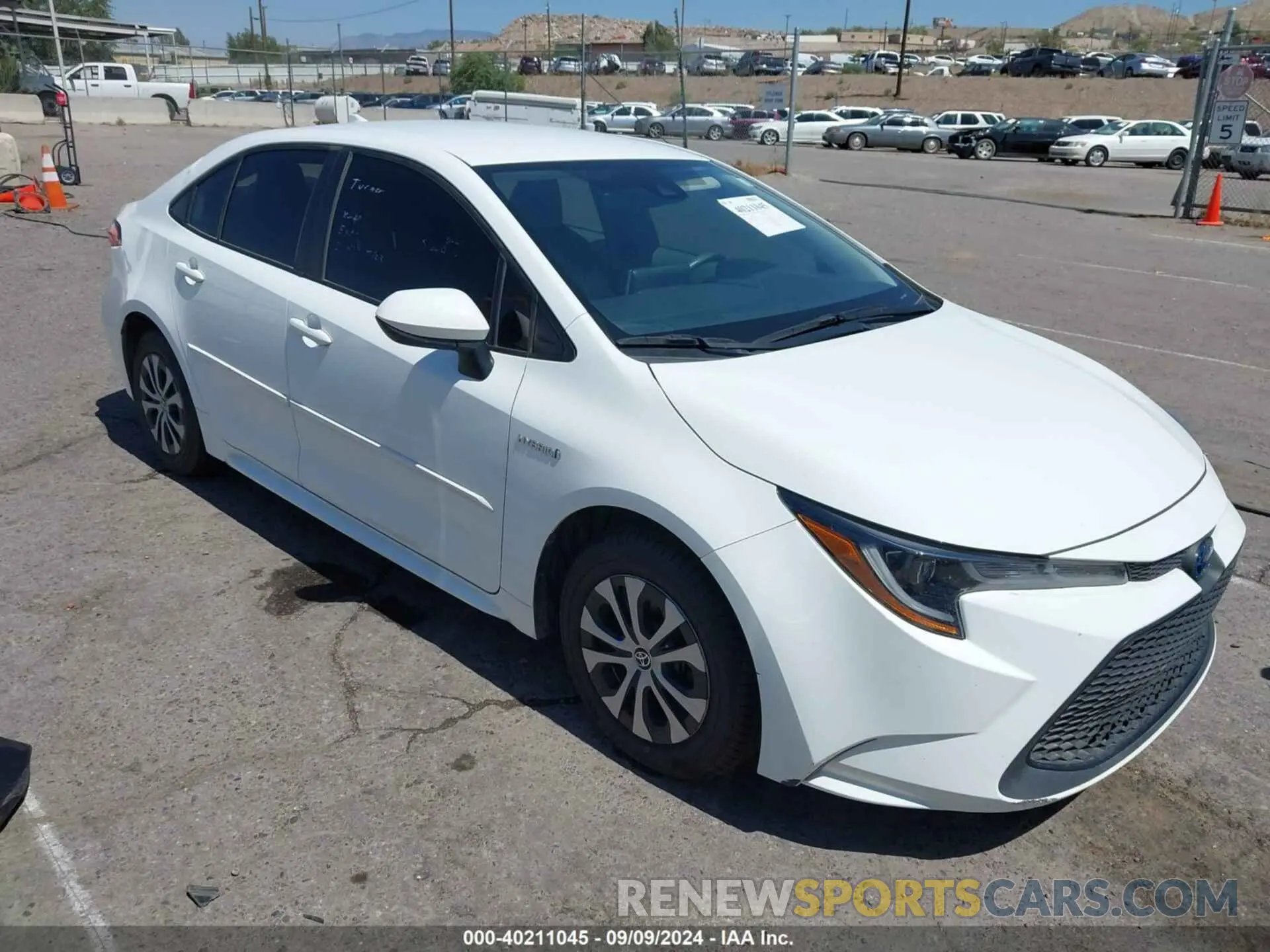 1 Photograph of a damaged car JTDEAMDE9MJ005245 TOYOTA COROLLA 2021