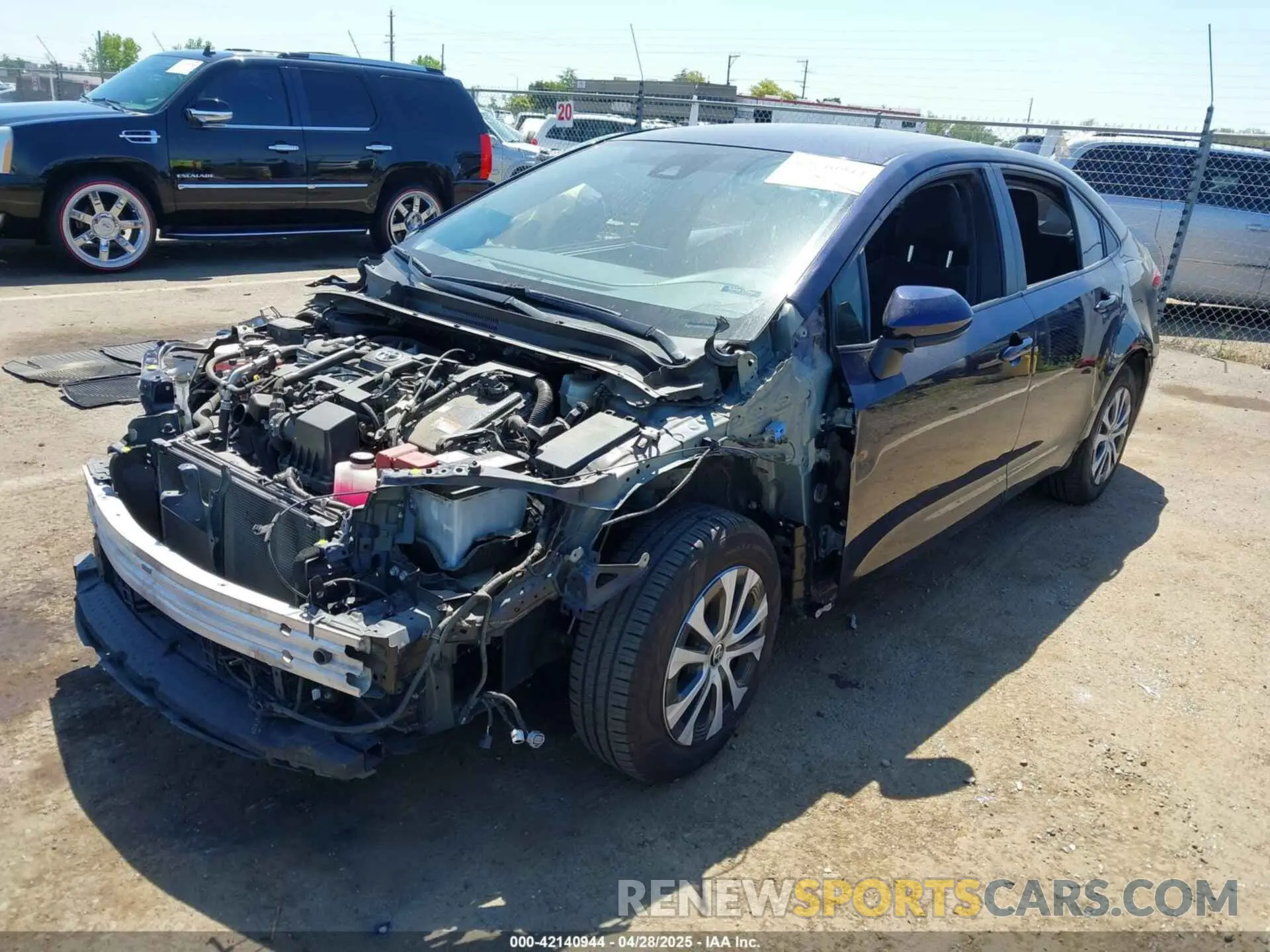 2 Photograph of a damaged car JTDEAMDE9MJ011644 TOYOTA COROLLA 2021