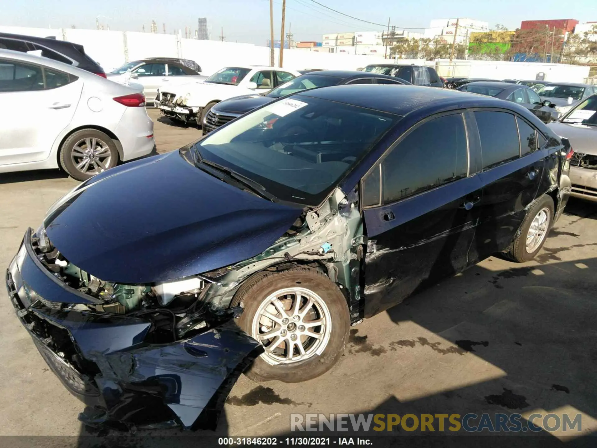 2 Photograph of a damaged car JTDEAMDE9MJ015452 TOYOTA COROLLA 2021