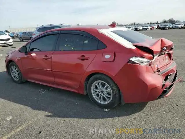 2 Photograph of a damaged car JTDEAMDE9MJ021249 TOYOTA COROLLA 2021