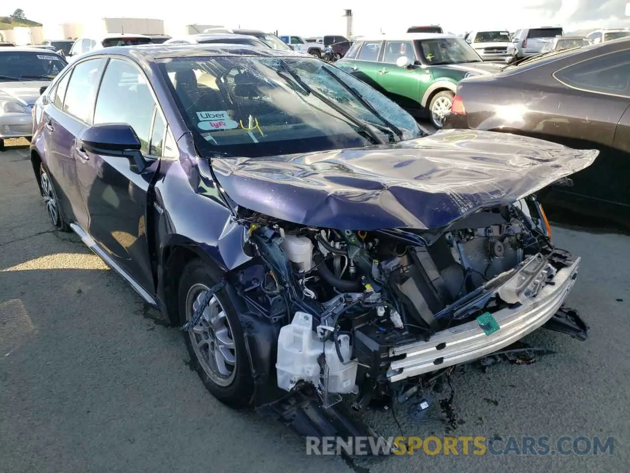 1 Photograph of a damaged car JTDEAMDEXMJ022636 TOYOTA COROLLA 2021