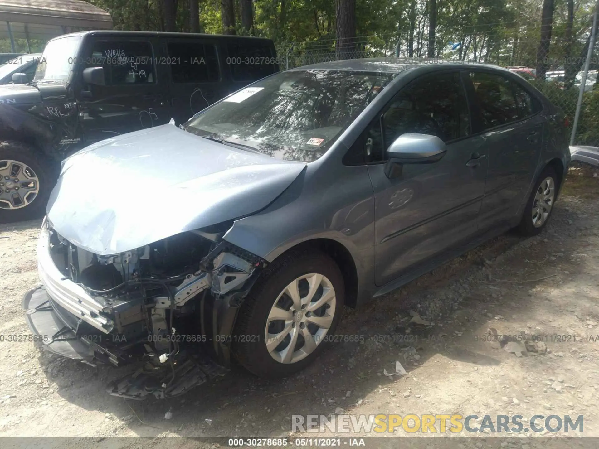 2 Photograph of a damaged car JTDEPMAE0MJ148541 TOYOTA COROLLA 2021