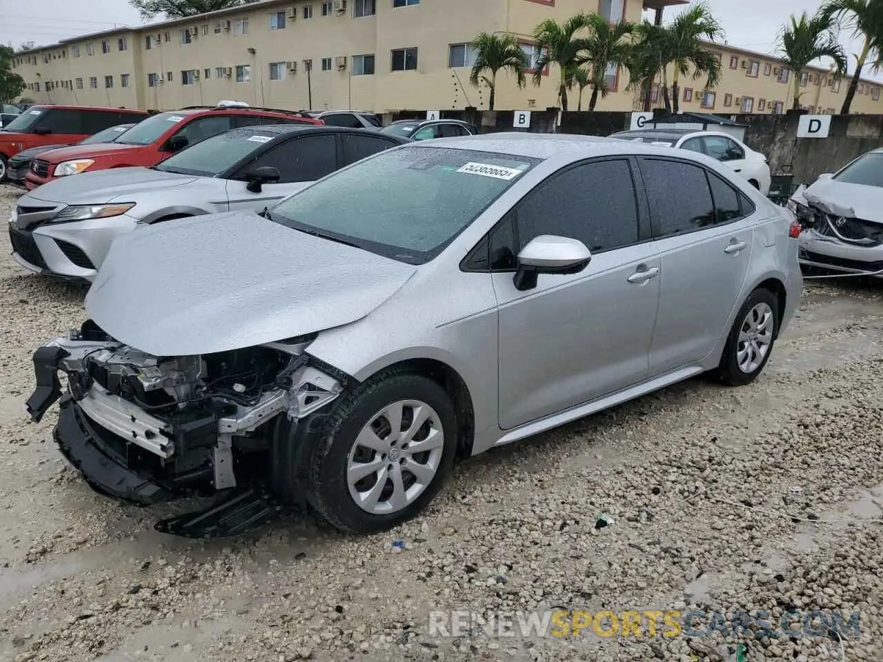 1 Фотография поврежденного автомобиля JTDEPMAE0MJ171589 TOYOTA COROLLA 2021