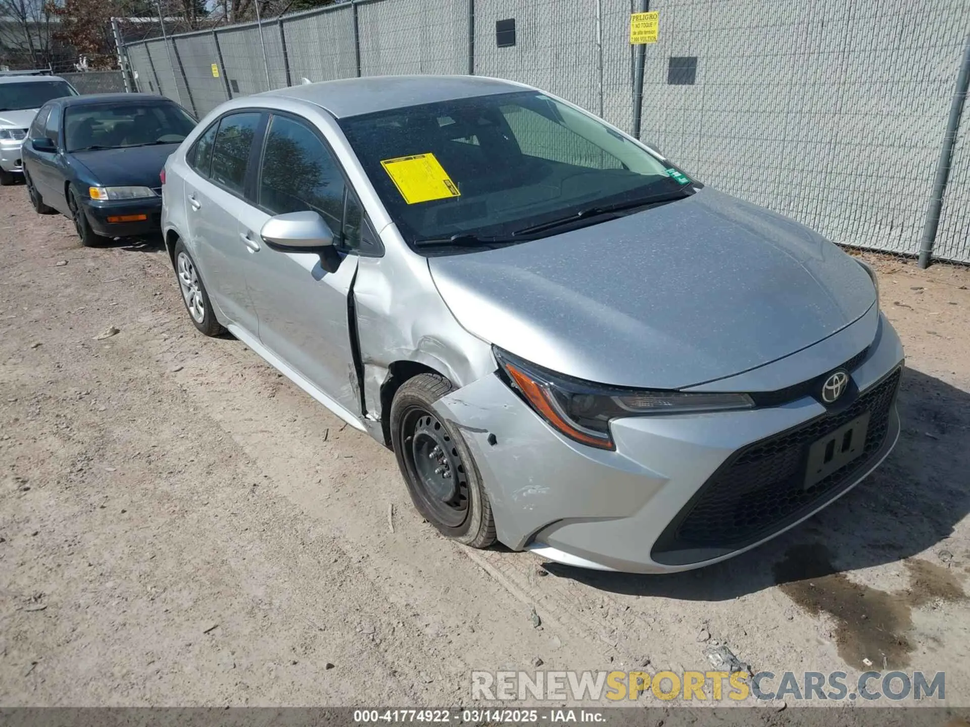 1 Photograph of a damaged car JTDEPMAE0MJ178834 TOYOTA COROLLA 2021