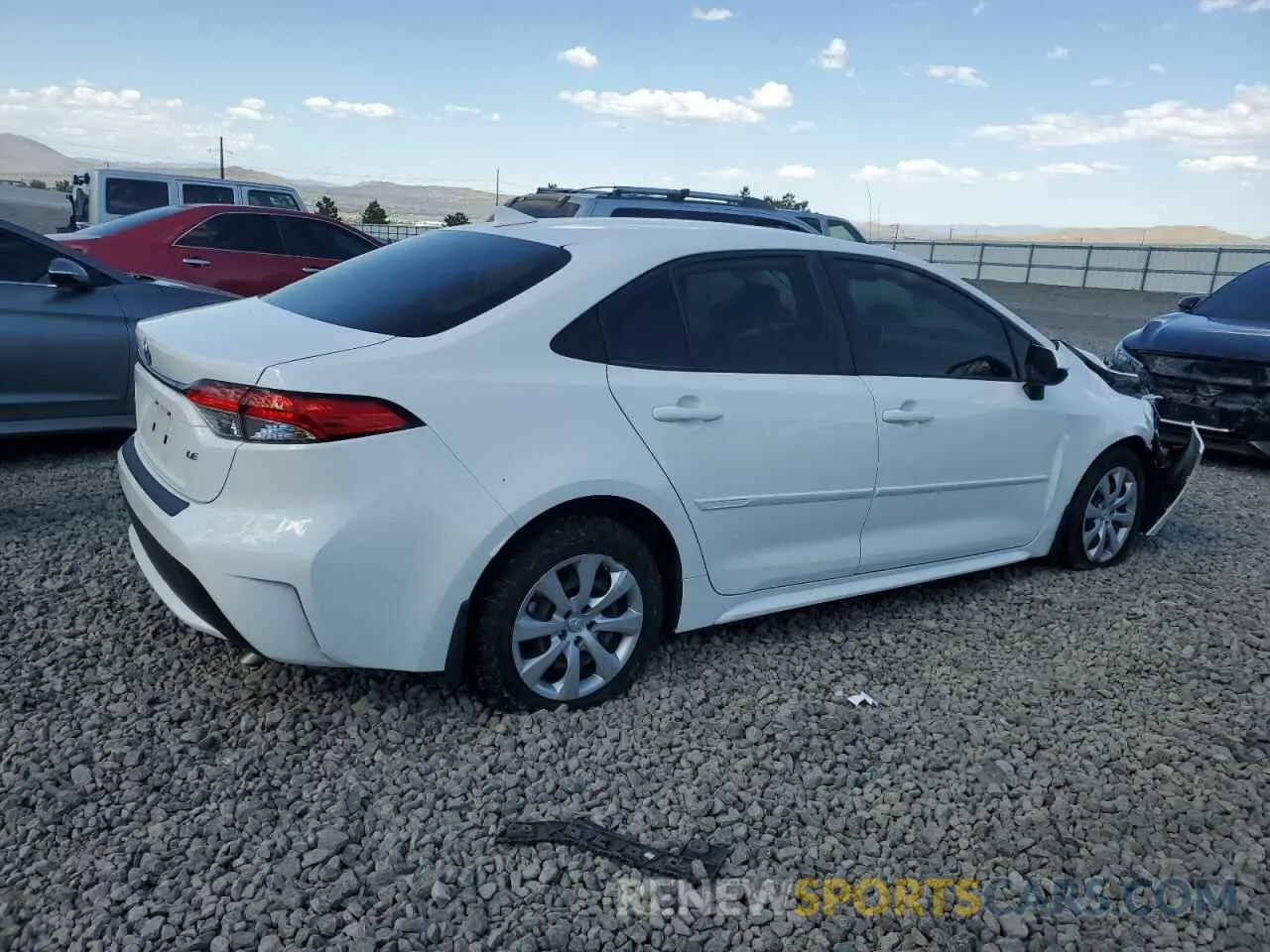 3 Photograph of a damaged car JTDEPMAE0MJ189669 TOYOTA COROLLA 2021