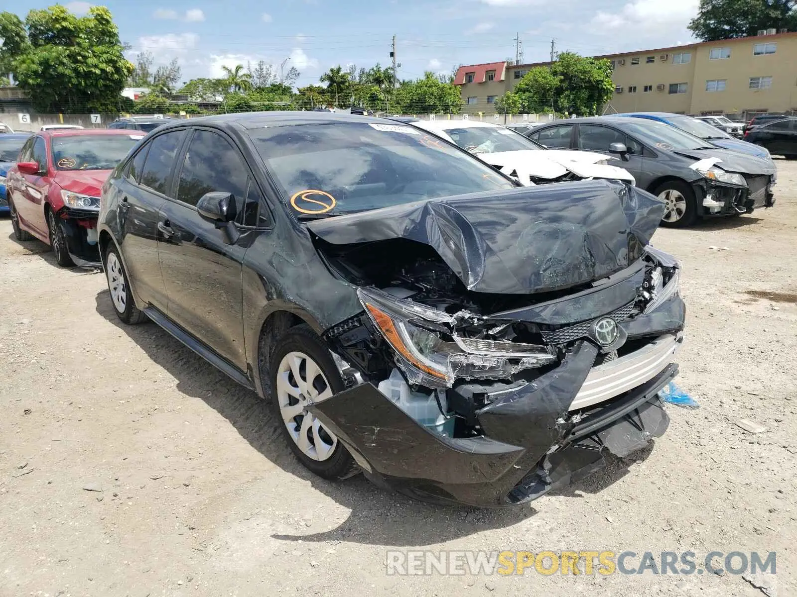 1 Photograph of a damaged car JTDEPMAE2MJ119476 TOYOTA COROLLA 2021