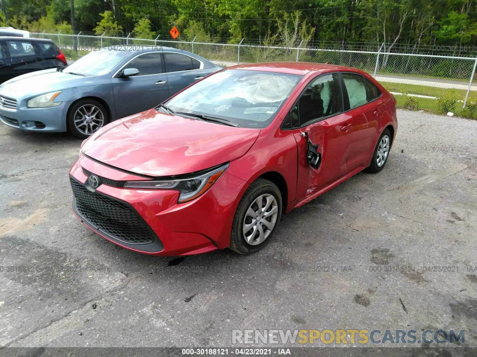 2 Photograph of a damaged car JTDEPMAE2MJ133409 TOYOTA COROLLA 2021