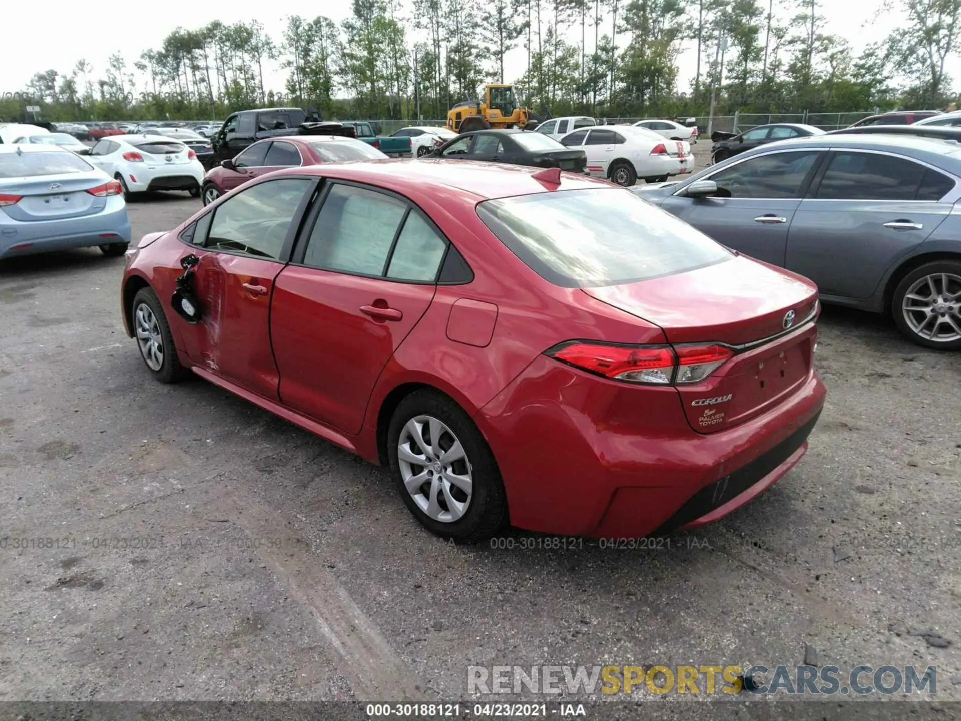 3 Photograph of a damaged car JTDEPMAE2MJ133409 TOYOTA COROLLA 2021