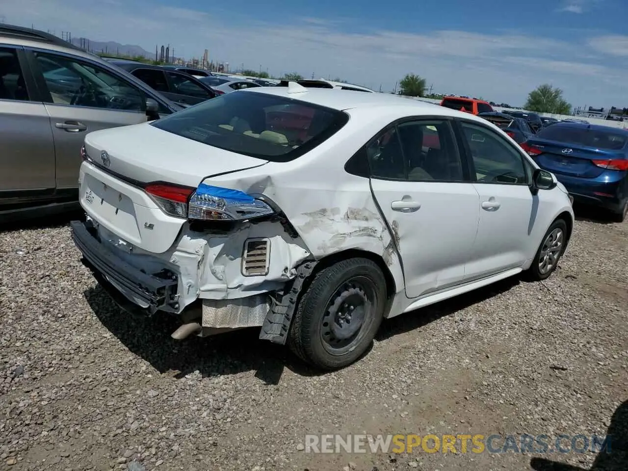 3 Photograph of a damaged car JTDEPMAE3MJ125836 TOYOTA COROLLA 2021