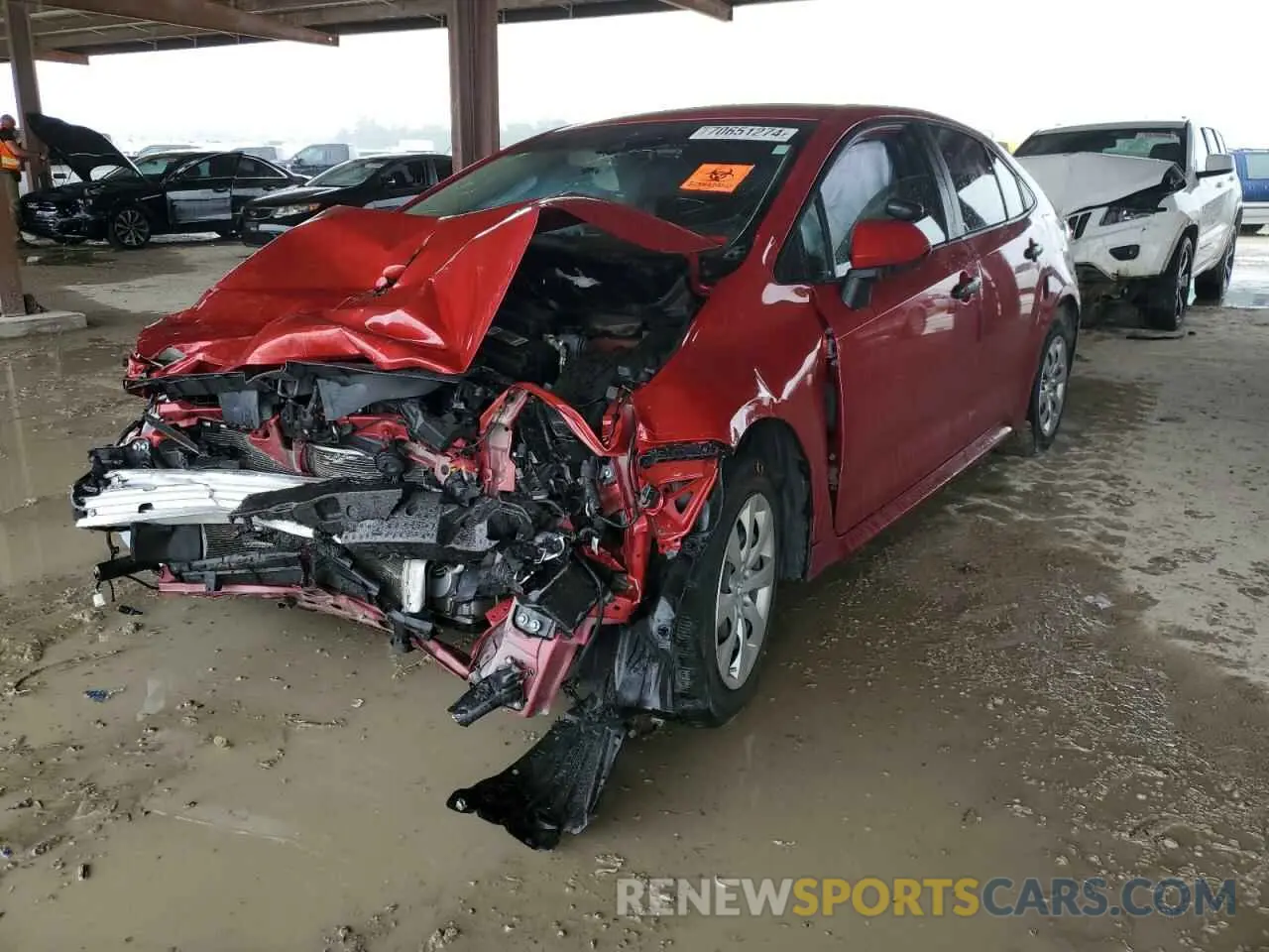 1 Photograph of a damaged car JTDEPMAE3MJ161042 TOYOTA COROLLA 2021