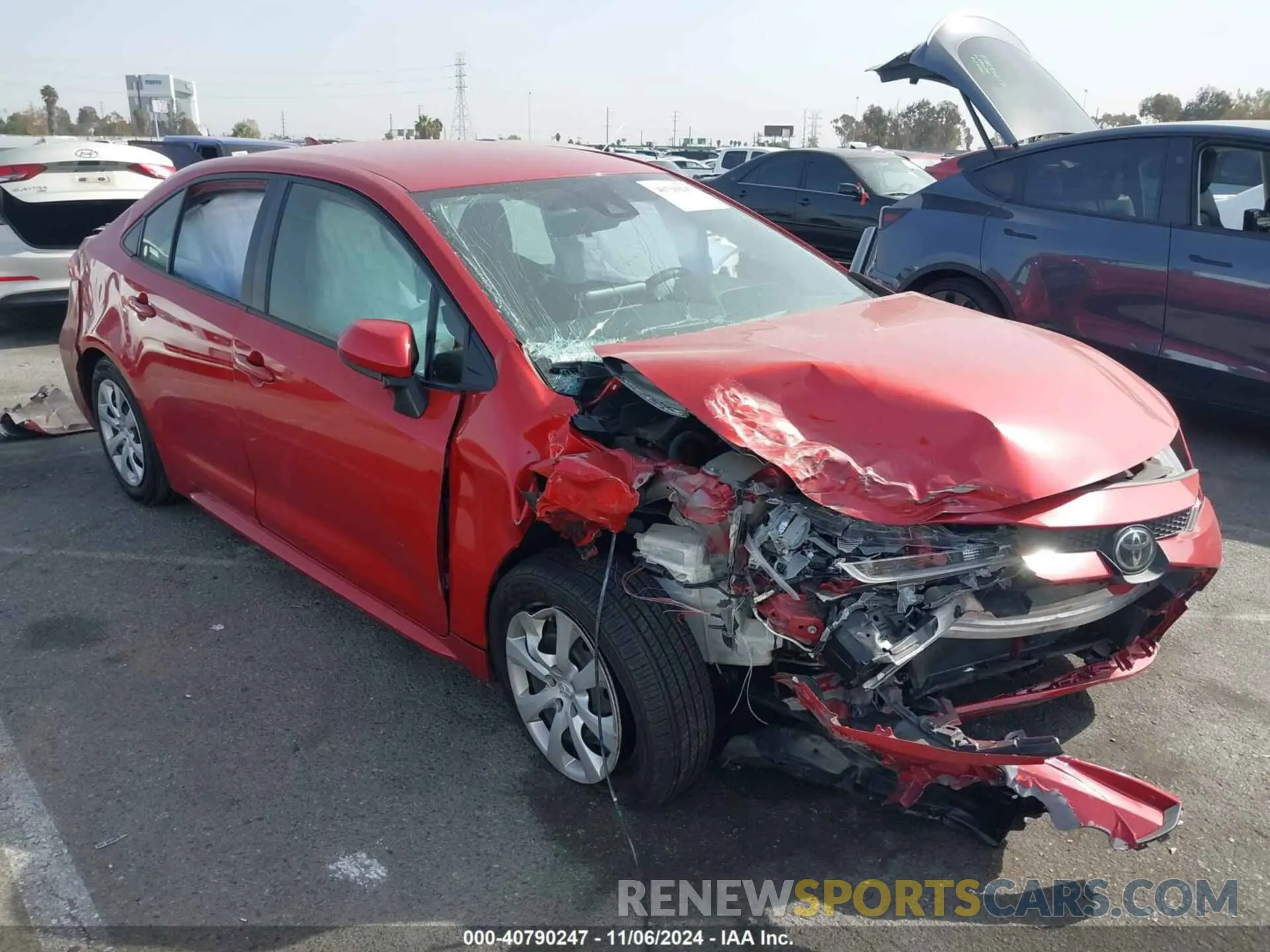1 Photograph of a damaged car JTDEPMAE3MJ161266 TOYOTA COROLLA 2021