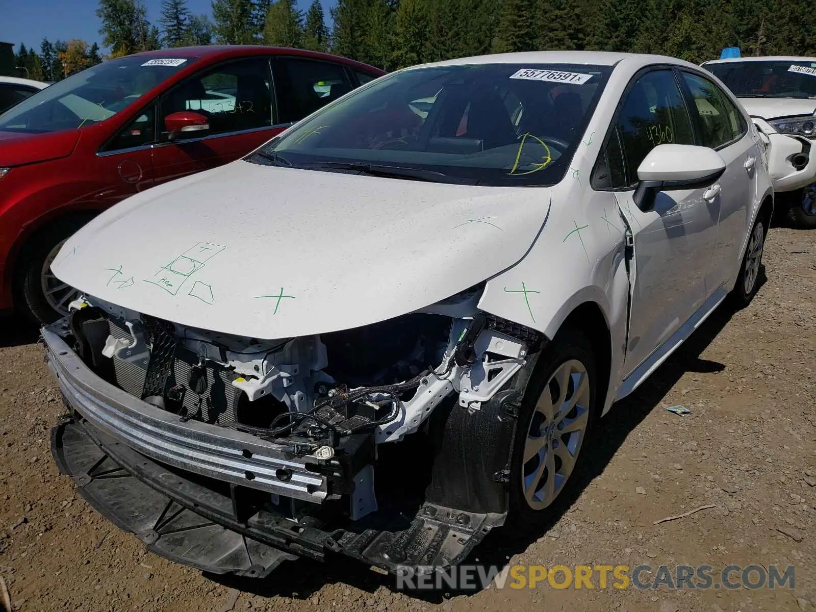 2 Photograph of a damaged car JTDEPMAE4MJ156724 TOYOTA COROLLA 2021