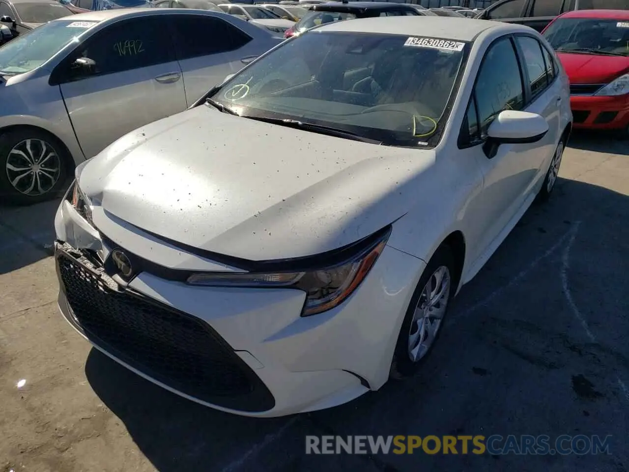 2 Photograph of a damaged car JTDEPMAE4MJ168629 TOYOTA COROLLA 2021