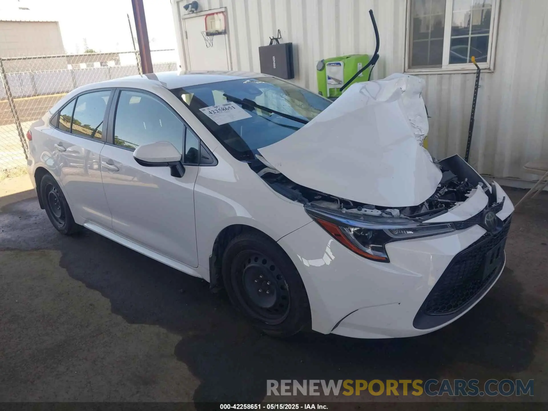 1 Photograph of a damaged car JTDEPMAE5MJ171863 TOYOTA COROLLA 2021
