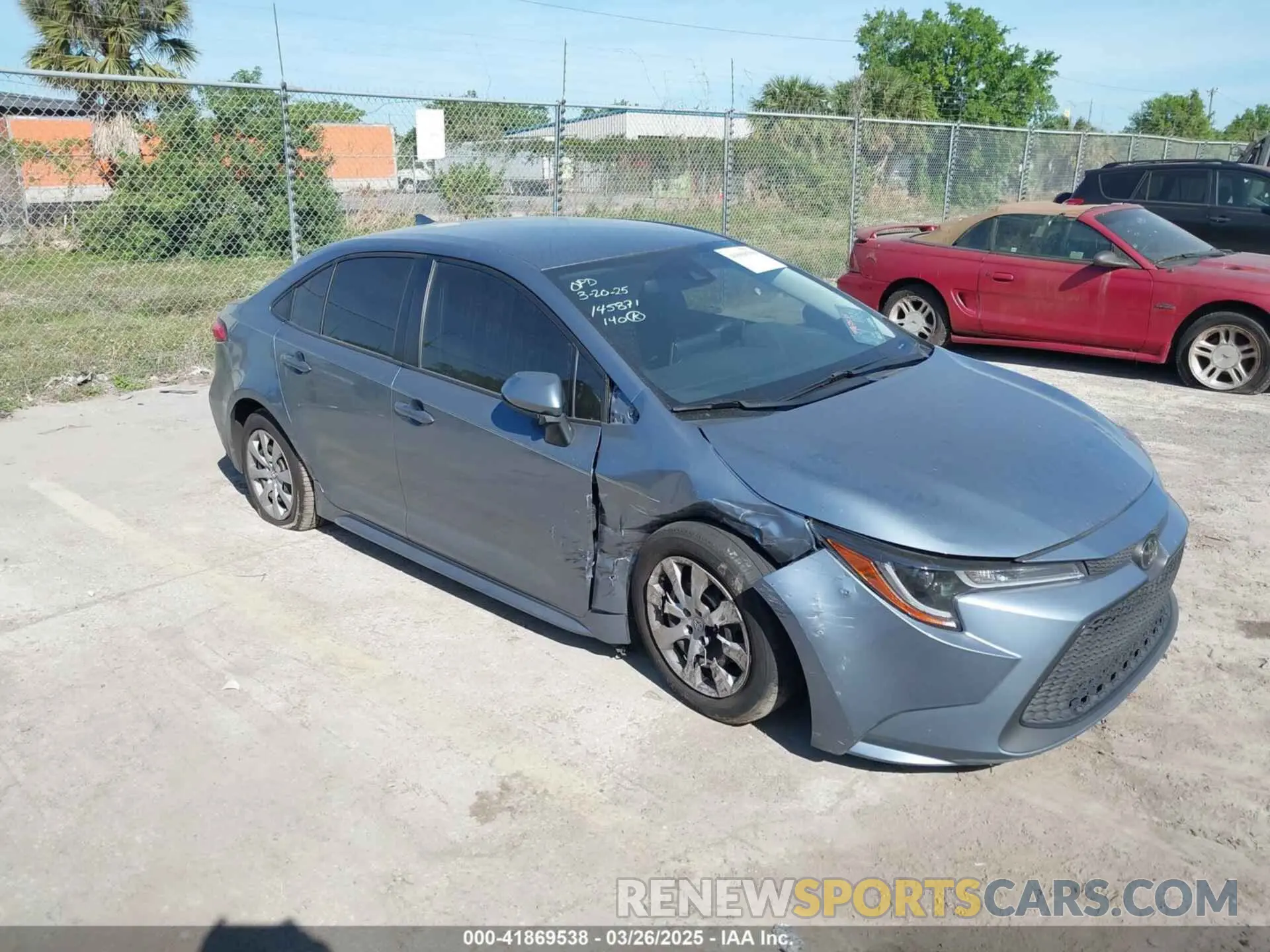 1 Photograph of a damaged car JTDEPMAE5MJ177582 TOYOTA COROLLA 2021
