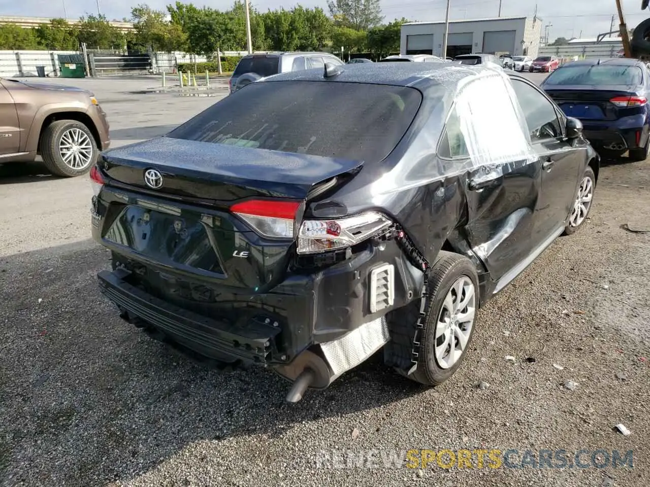 4 Photograph of a damaged car JTDEPMAE6MJ118993 TOYOTA COROLLA 2021