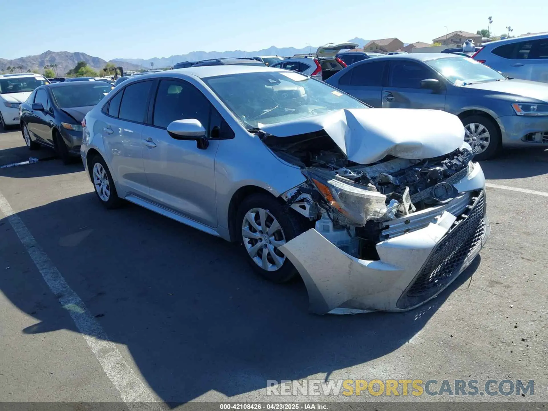 1 Photograph of a damaged car JTDEPMAE6MJ159494 TOYOTA COROLLA 2021