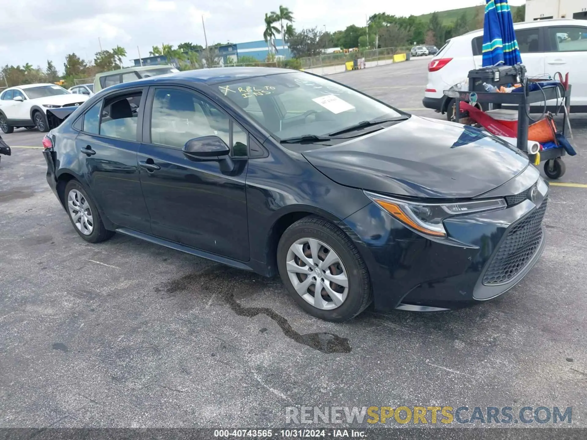 1 Photograph of a damaged car JTDEPMAE7MJ145426 TOYOTA COROLLA 2021
