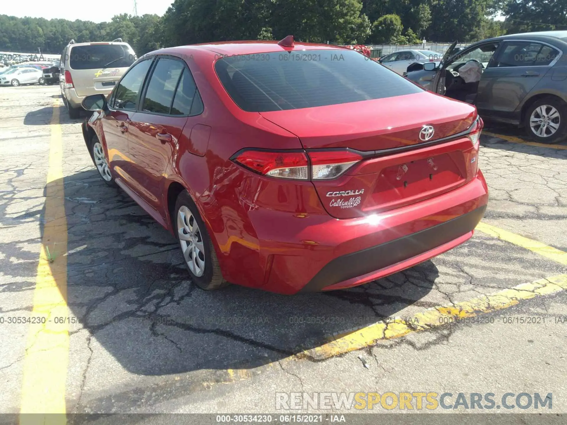 3 Photograph of a damaged car JTDEPMAE7MJ157284 TOYOTA COROLLA 2021