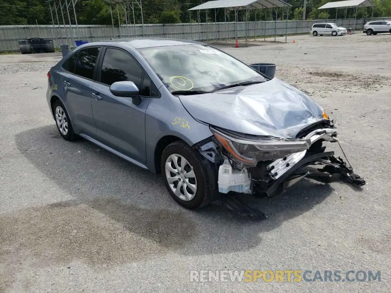 1 Photograph of a damaged car JTDEPMAE7MJ186400 TOYOTA COROLLA 2021