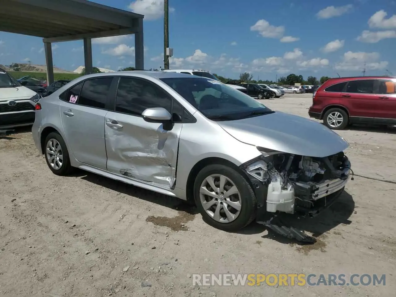 4 Photograph of a damaged car JTDEPMAE7MJ186994 TOYOTA COROLLA 2021