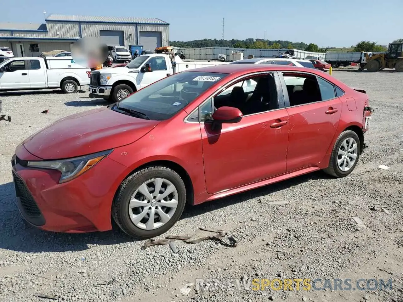 1 Photograph of a damaged car JTDEPMAE8MJ135830 TOYOTA COROLLA 2021
