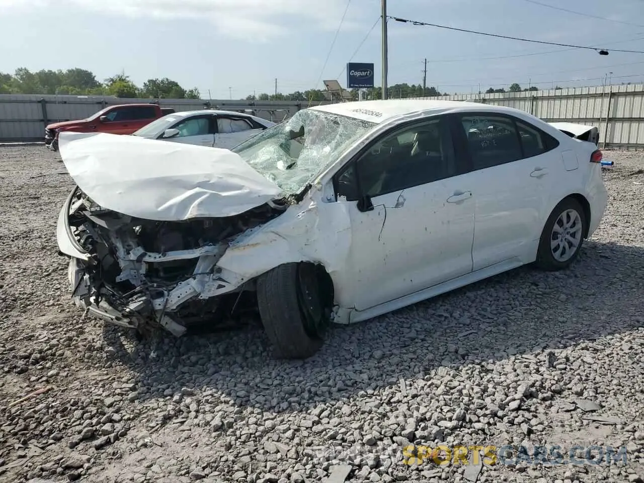 1 Photograph of a damaged car JTDEPMAE9MJ186172 TOYOTA COROLLA 2021