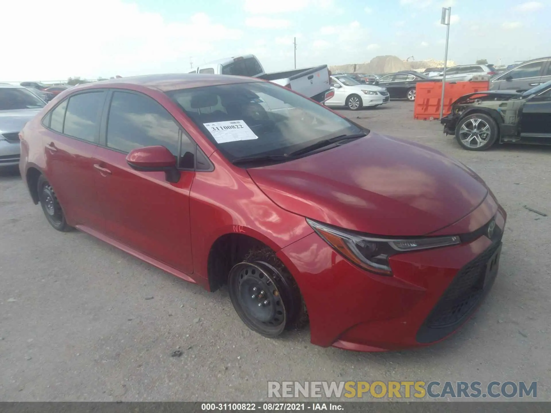 1 Photograph of a damaged car JTDEPMAEXMJ148434 TOYOTA COROLLA 2021