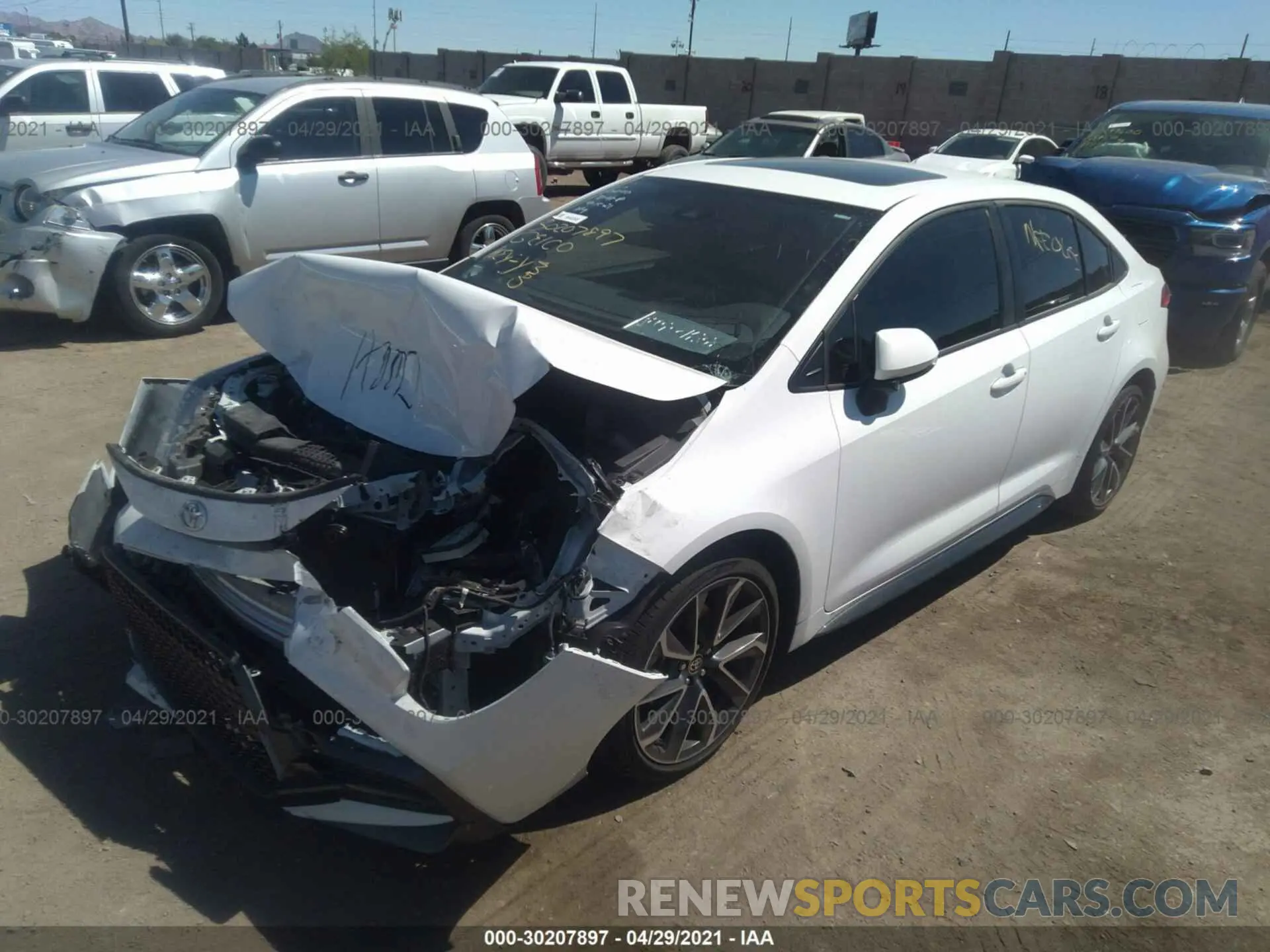 2 Photograph of a damaged car JTDP4MCE9MJ056472 TOYOTA COROLLA 2021