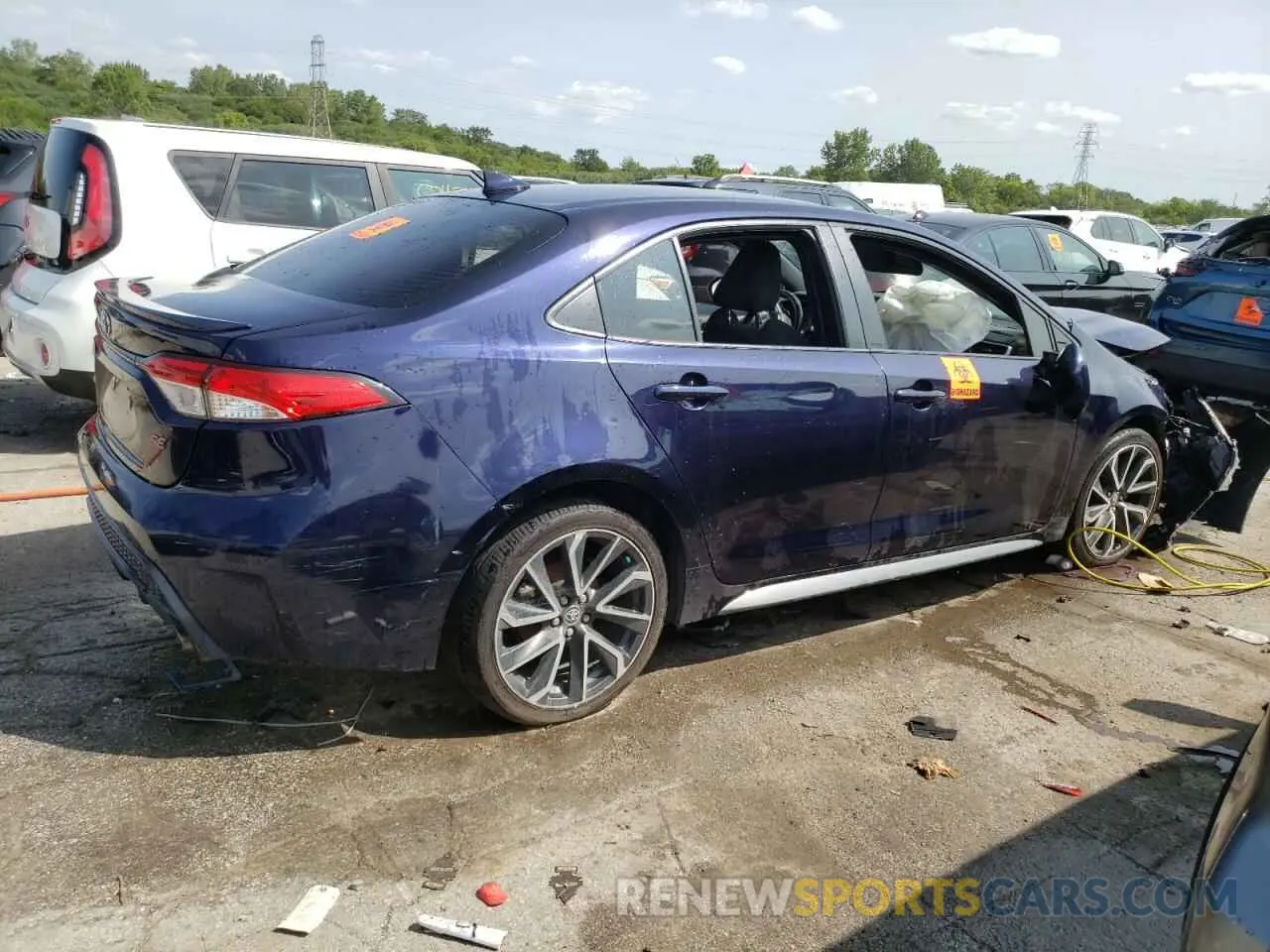 3 Фотография поврежденного автомобиля JTDS4MCE3MJ078428 TOYOTA COROLLA 2021