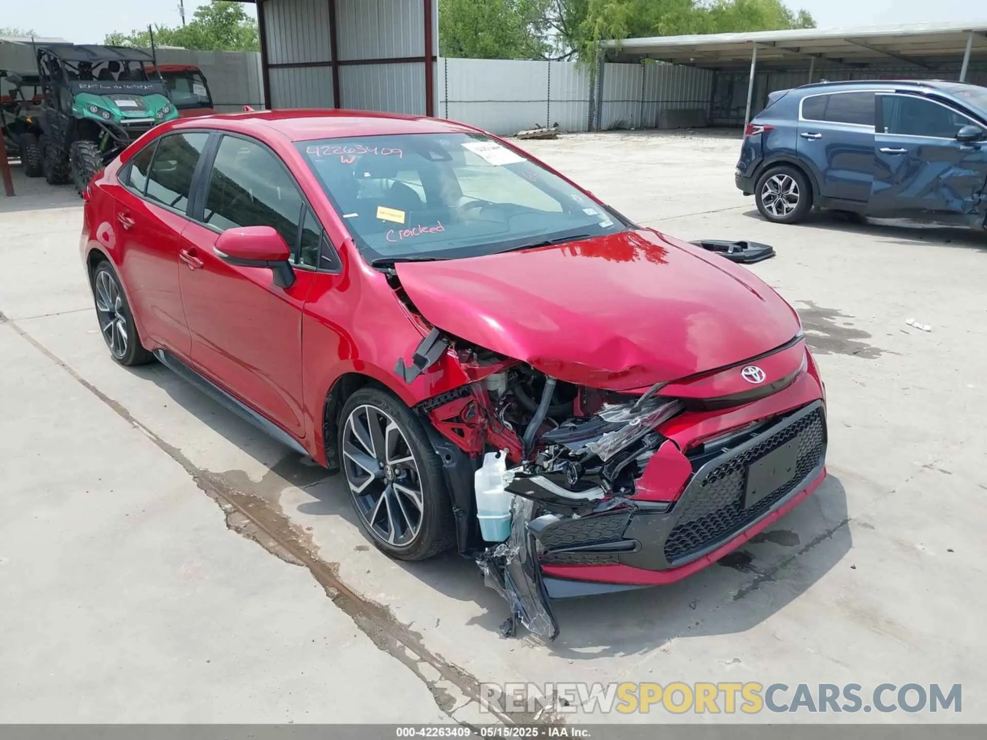 1 Photograph of a damaged car JTDS4MCE6MJ069660 TOYOTA COROLLA 2021