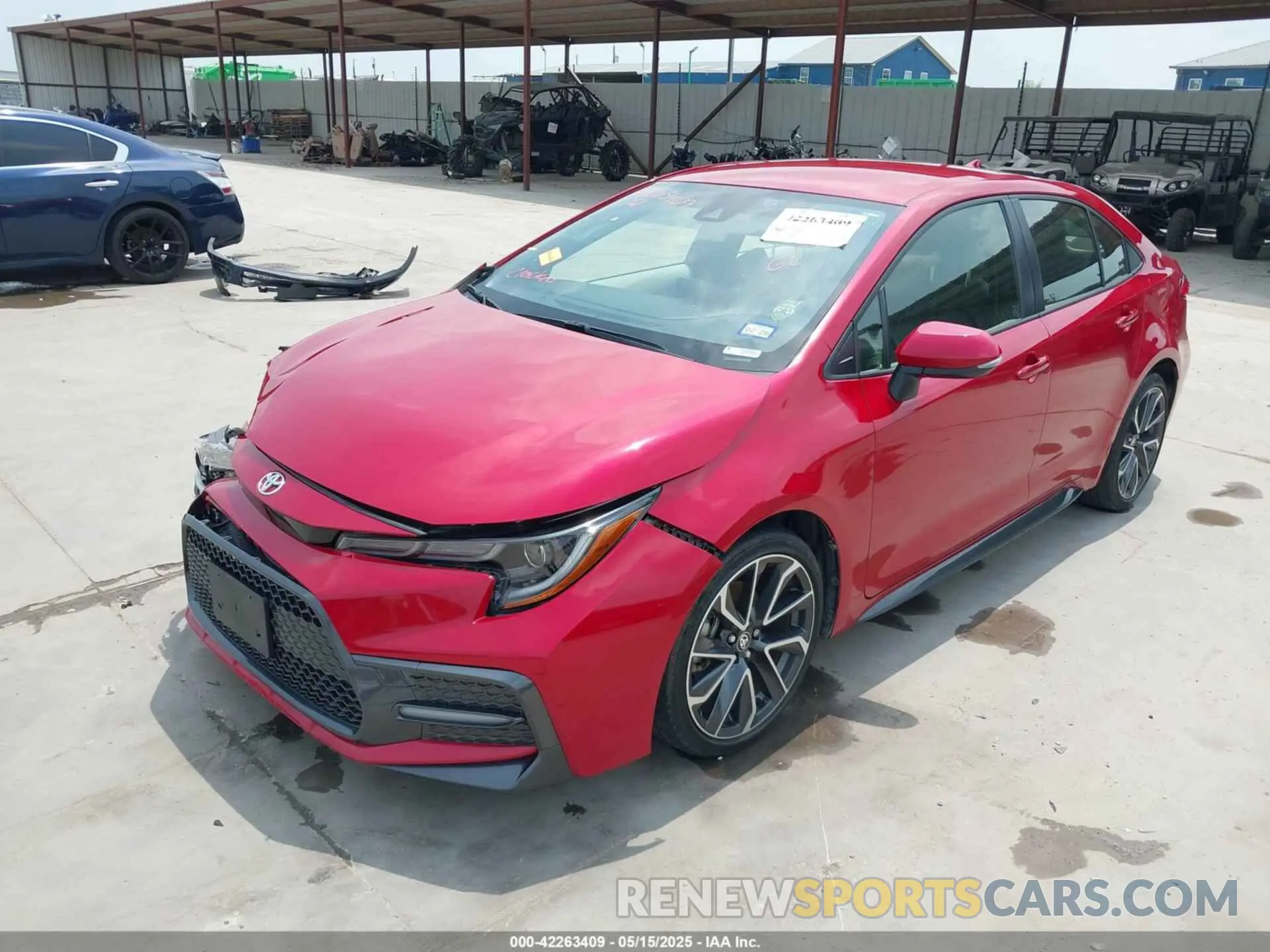2 Photograph of a damaged car JTDS4MCE6MJ069660 TOYOTA COROLLA 2021