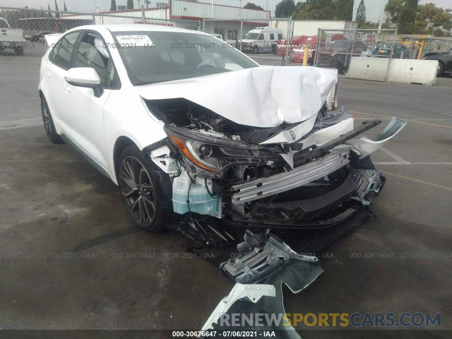 1 Photograph of a damaged car JTDS4MCE6MJ077189 TOYOTA COROLLA 2021