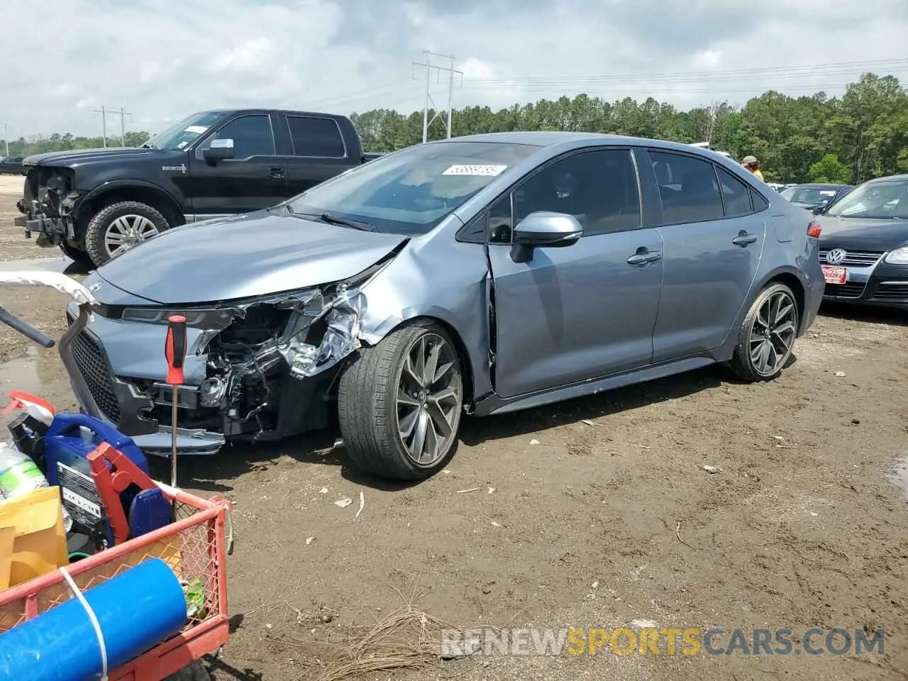 1 Photograph of a damaged car JTDS4MCE7MJ057727 TOYOTA COROLLA 2021