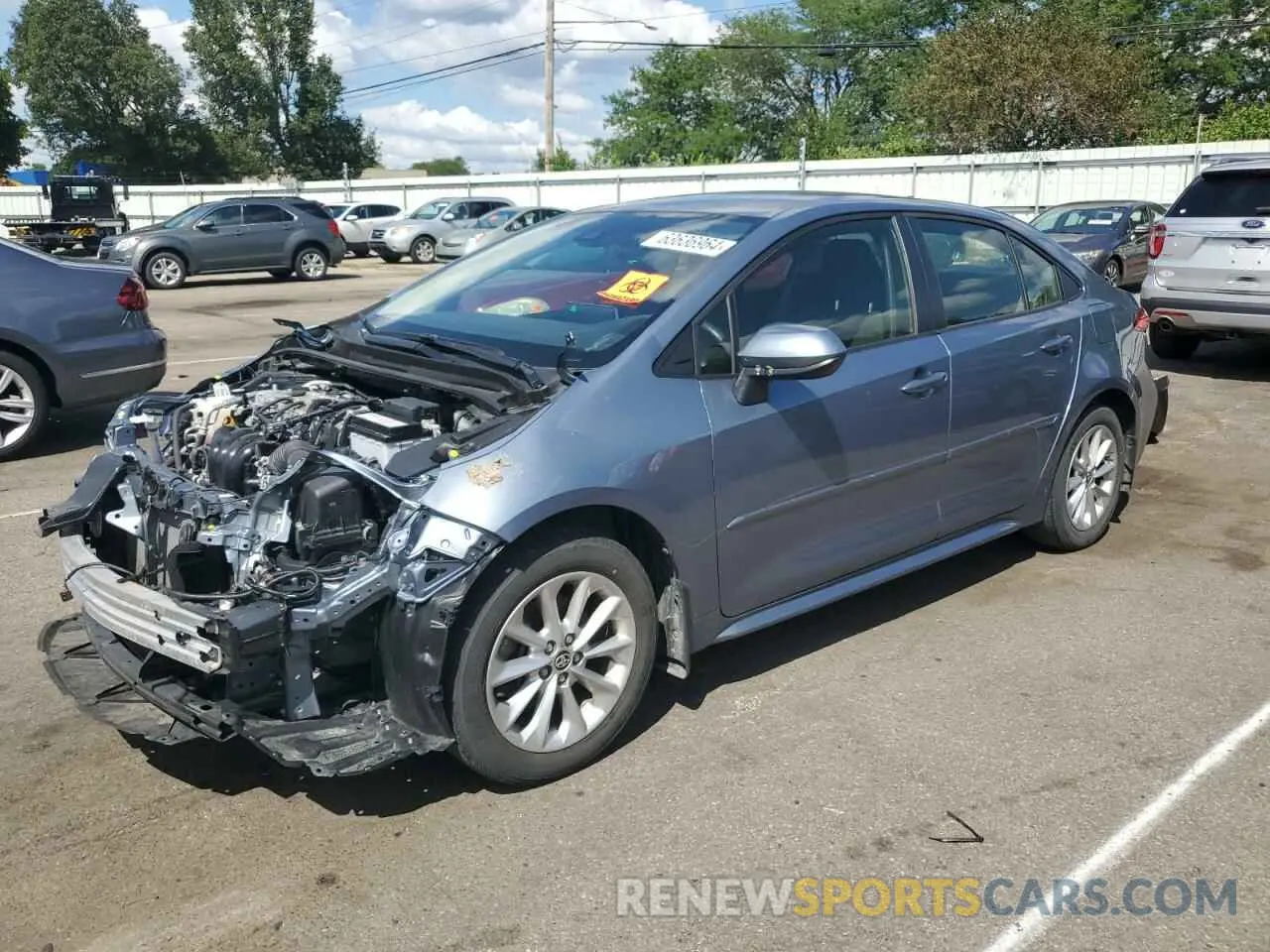 1 Photograph of a damaged car JTDVPMAE7MJ136371 TOYOTA COROLLA 2021