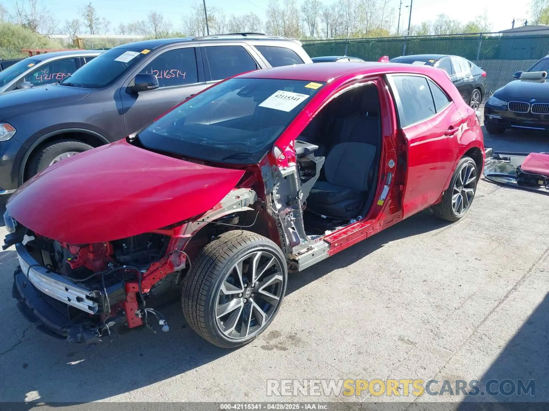 2 Фотография поврежденного автомобиля JTNC4MBE4M3138772 TOYOTA COROLLA 2021