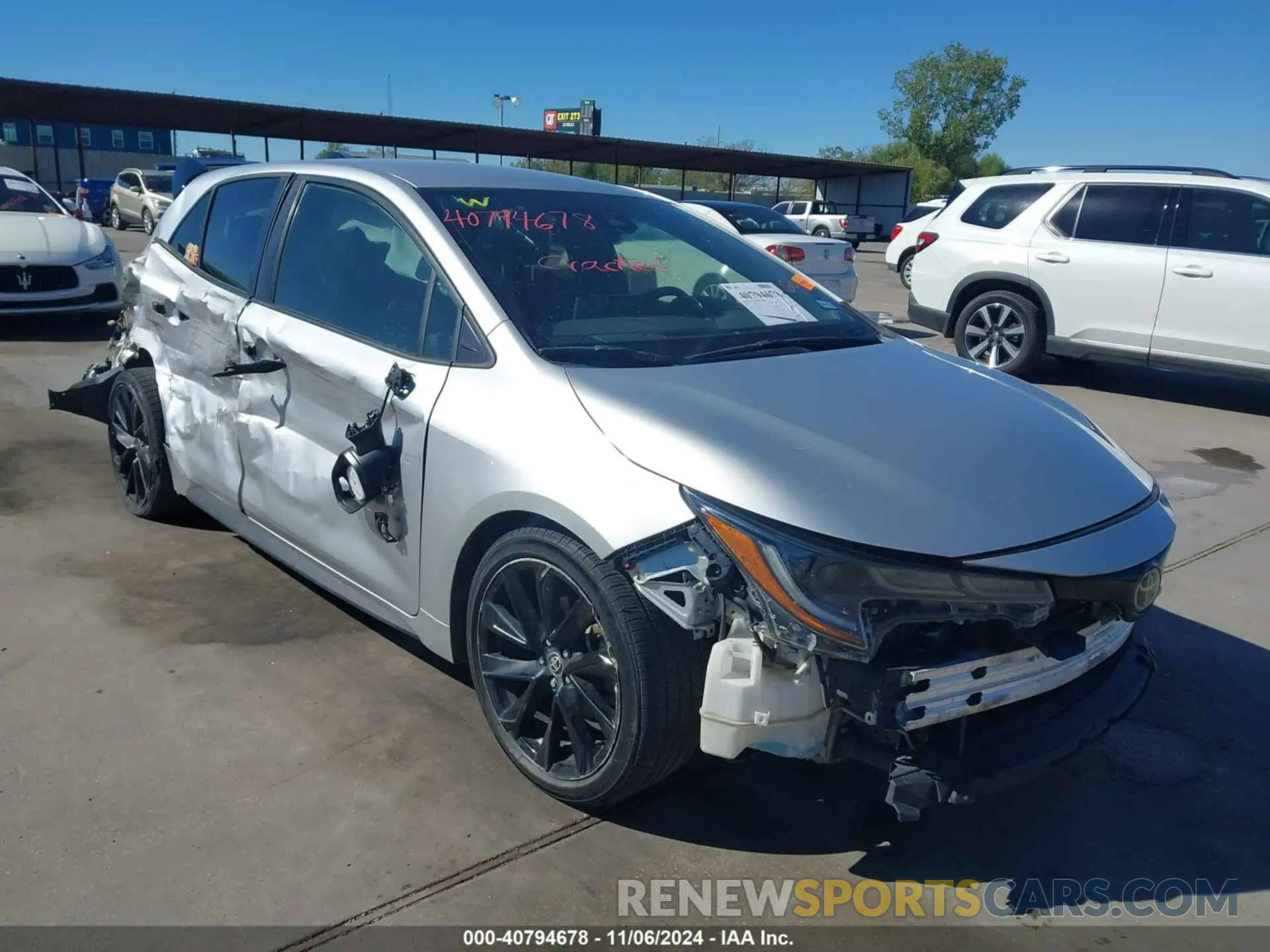 1 Photograph of a damaged car JTND4MBEXM3124704 TOYOTA COROLLA 2021