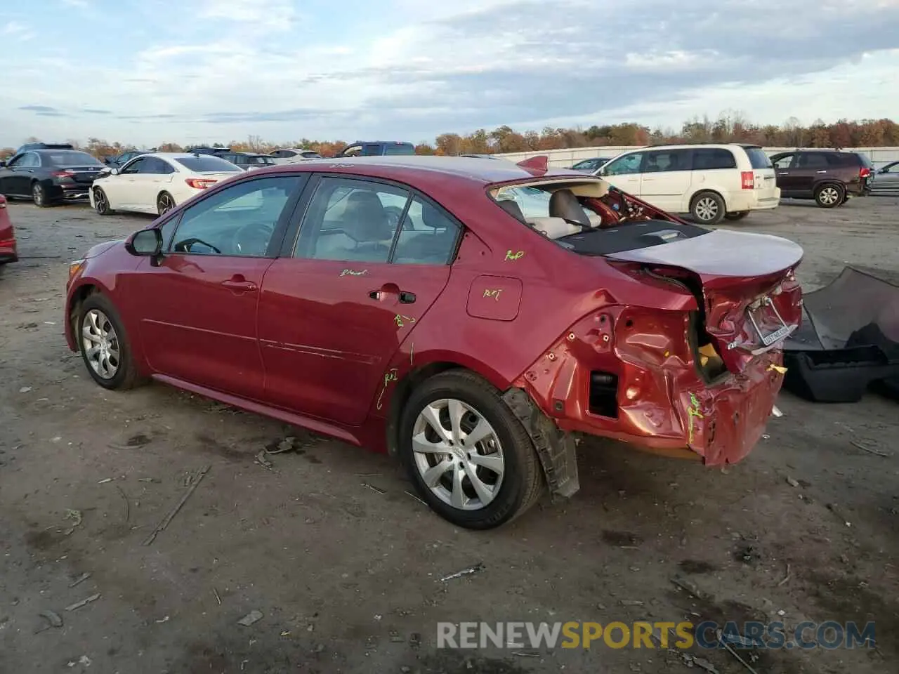 2 Photograph of a damaged car 5YFEPMAE0NP298680 TOYOTA COROLLA 2022