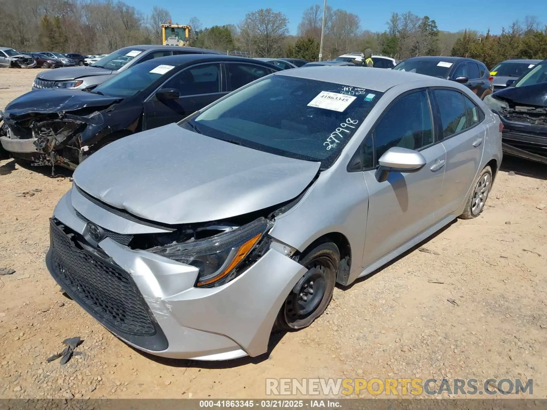 2 Photograph of a damaged car 5YFEPMAE3NP277998 TOYOTA COROLLA 2022