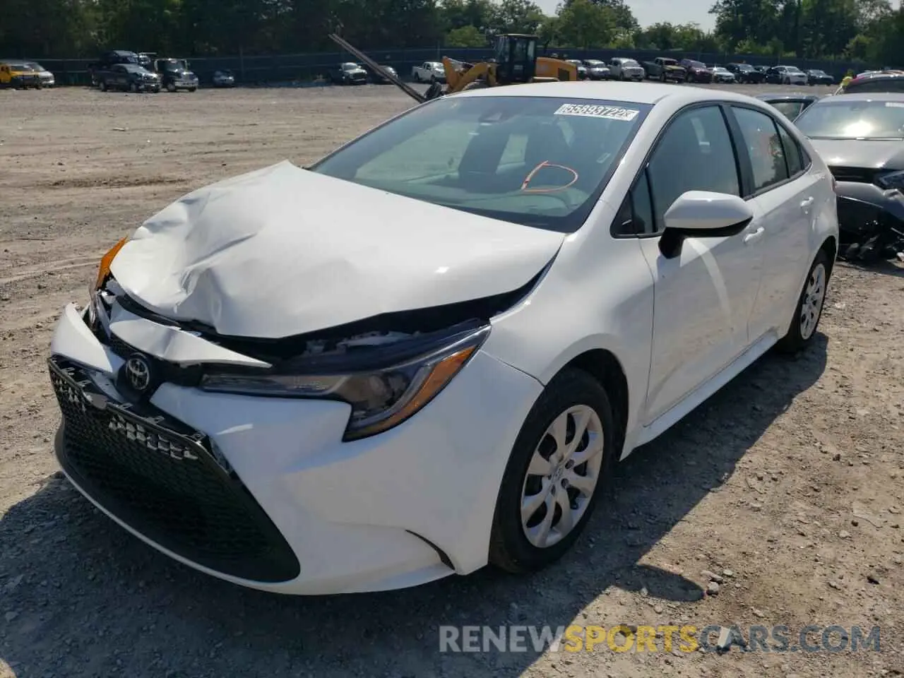 2 Photograph of a damaged car 5YFEPMAE7NP294075 TOYOTA COROLLA 2022