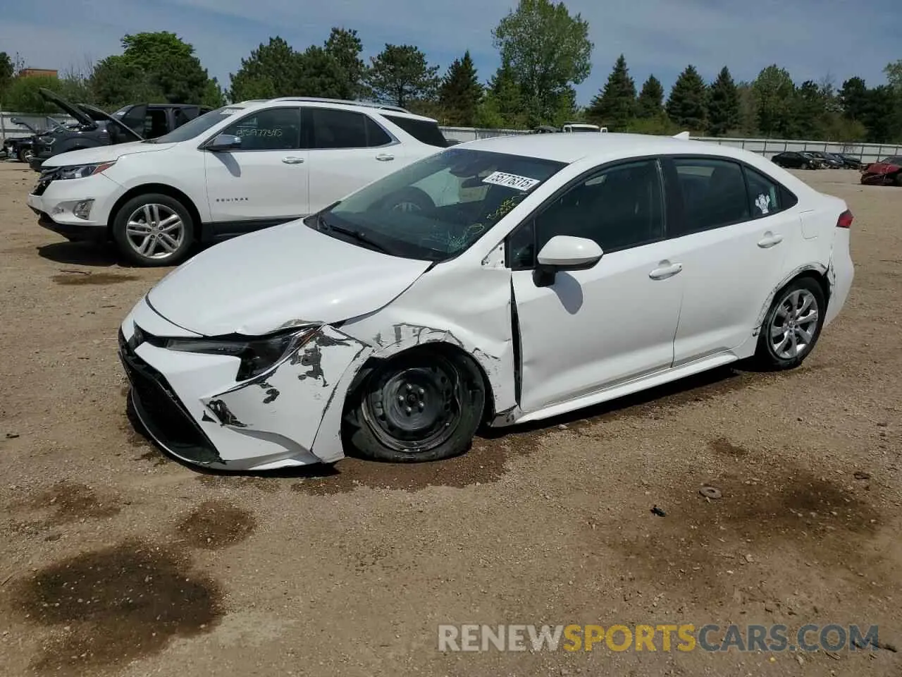 1 Photograph of a damaged car 5YFEPMAE8NP375392 TOYOTA COROLLA 2022