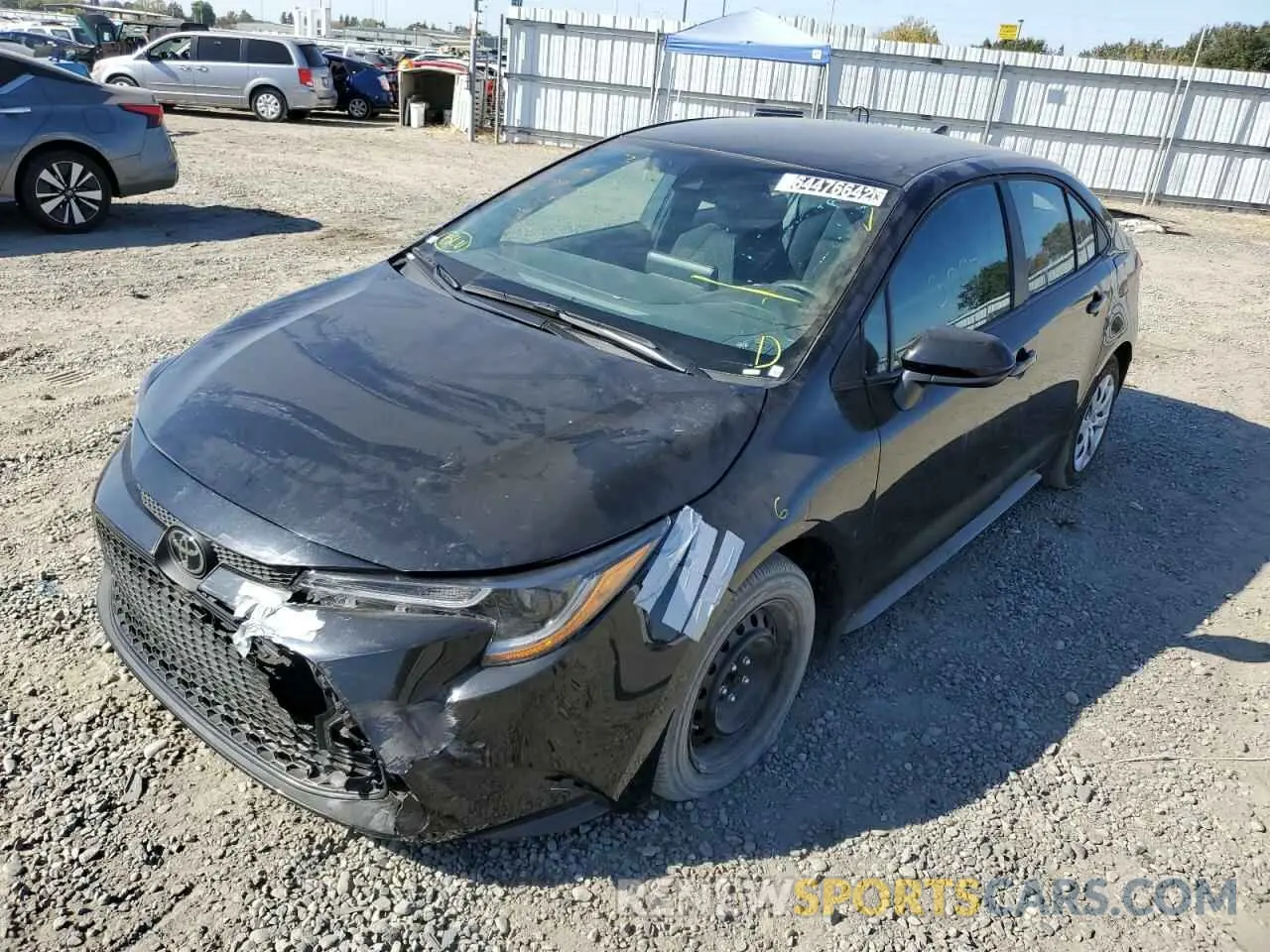 2 Photograph of a damaged car 5YFEPMAE9NP285345 TOYOTA COROLLA 2022