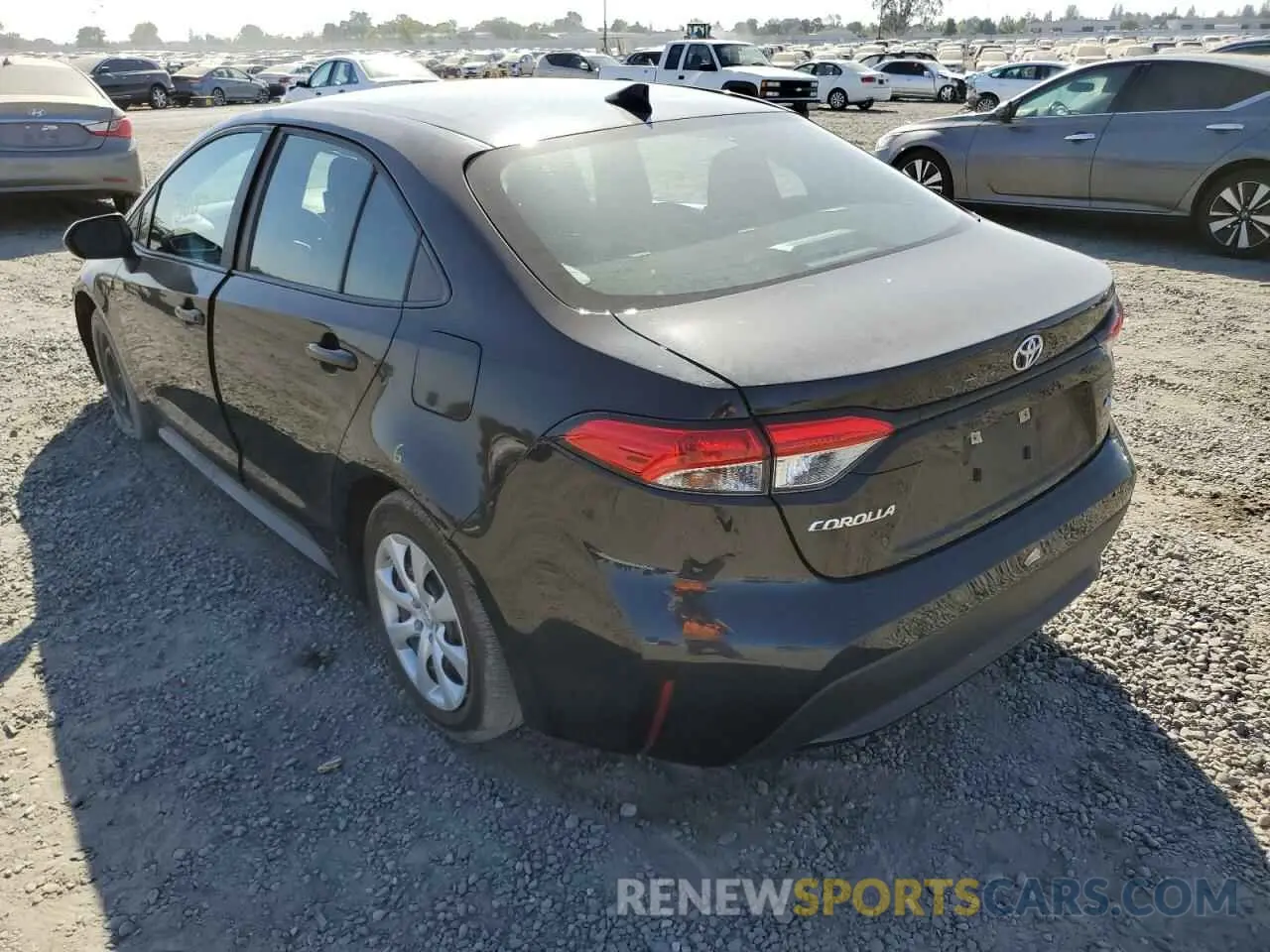 3 Photograph of a damaged car 5YFEPMAE9NP285345 TOYOTA COROLLA 2022