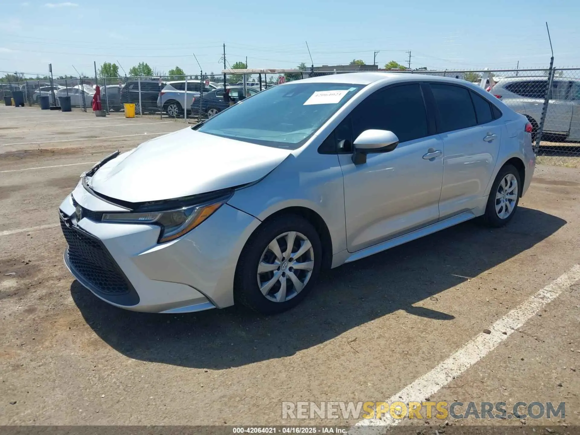 2 Photograph of a damaged car 5YFEPMAE9NP333734 TOYOTA COROLLA 2022