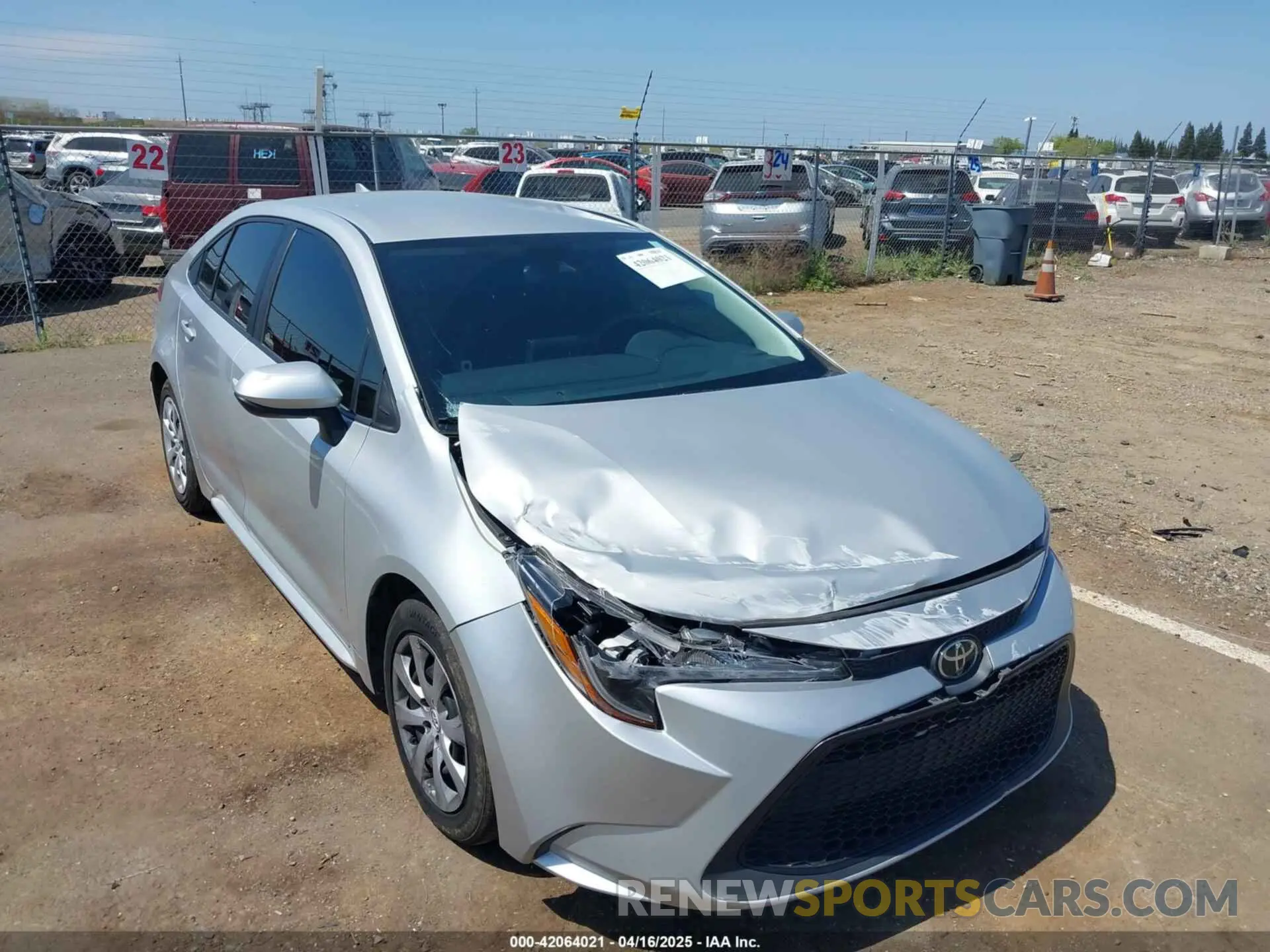 6 Photograph of a damaged car 5YFEPMAE9NP333734 TOYOTA COROLLA 2022