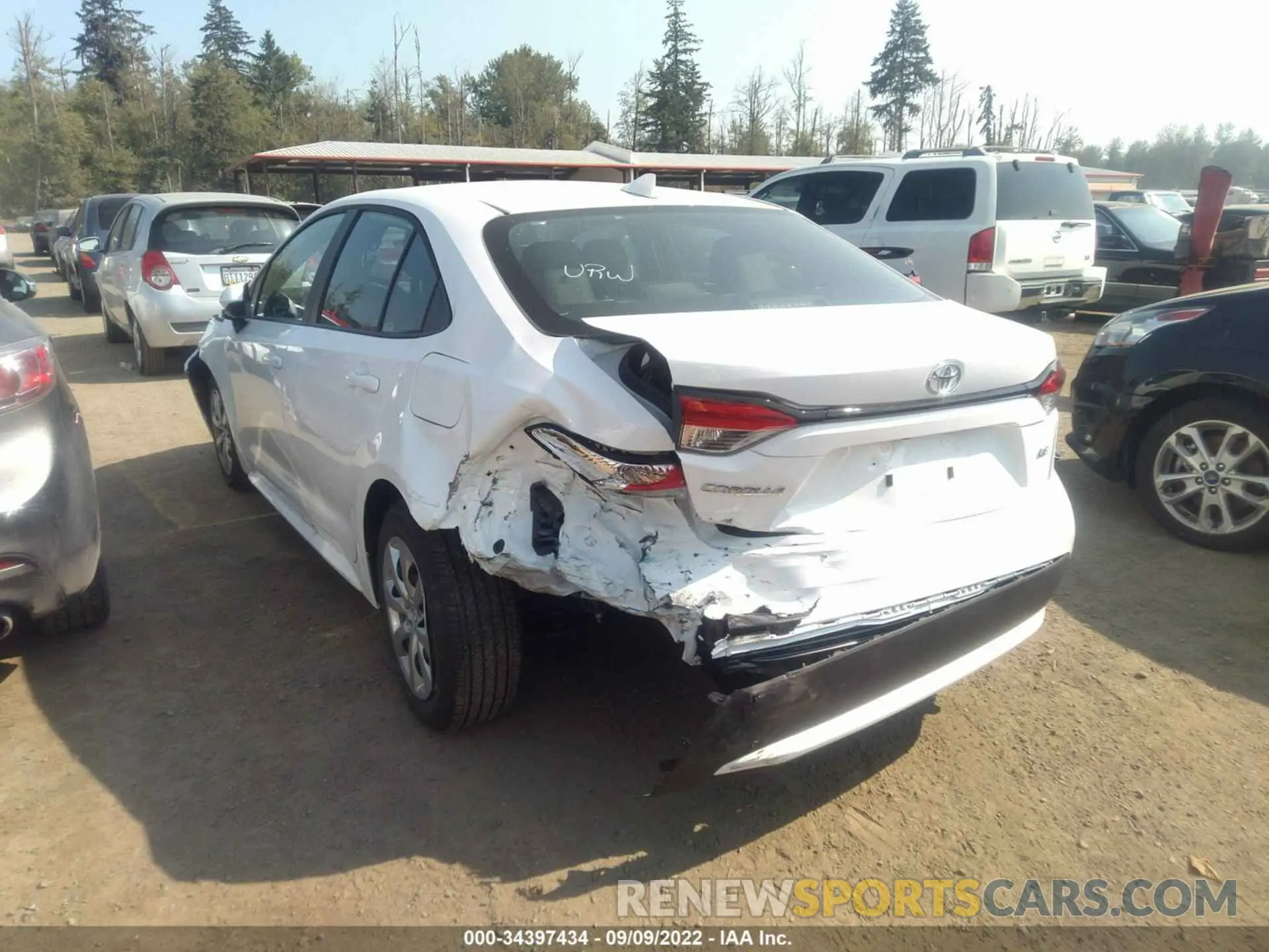 3 Фотография поврежденного автомобиля 5YFEPMAE9NP348363 TOYOTA COROLLA 2022